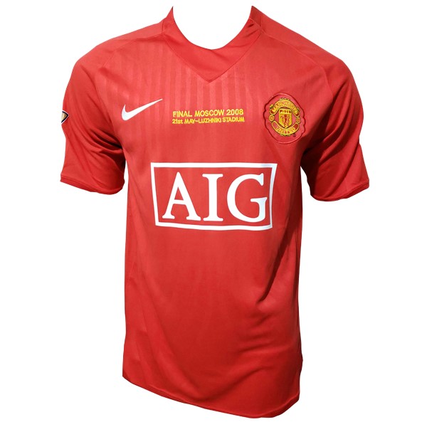 Camiseta Manchester United Replica Primera Ropa Retro 2007 2008 Rojo